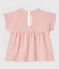 Blusa manica corta in tubique a righe bebè femmina rosa FLEUR/rosa COPPER