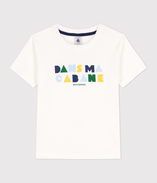 T-shirt  maniche corte in cotone bambino bianco