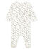 Bodyjama bebè maschio in ciniglia bianco MARSHMALLOW/bianco MULTICO