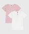 Set di T-shirt a maniche corte in cotone con mele stampate bambina variante 1