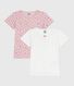 Set di T-shirt a maniche corte in cotone con mele stampate bambina