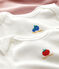 Confezione da 3 body a righe manica corta in cotone variante 1