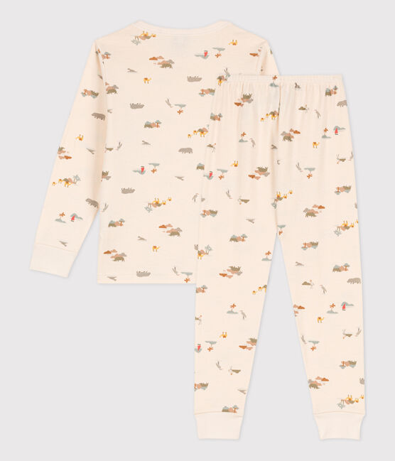 Pigiama bambino unisex in cotono con animali bianco AVALANCHE/ MULTICO