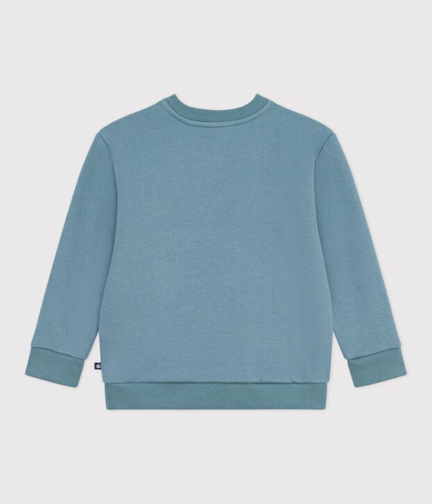 Felpa in cotone fantasia bambino blu