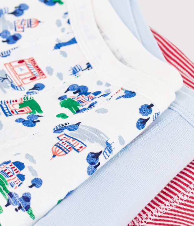 Set di boxer in cotone stampato con stampa in vita bambino multicolore