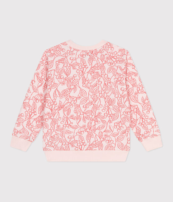 Felpa in cotone stampato bambina rosa FLEUR/ SPI