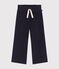 Pantaloni ampi in velluto sottile bambina blu SMOKING