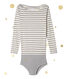 Body a maniche lunghe per donna. Petit bateau x Marie-Agnès Gillot