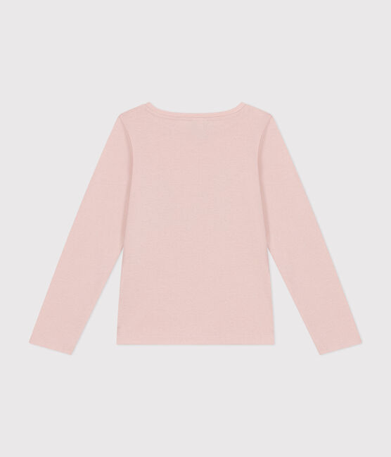 T-shirt a maniche lunghe a costine bambina rosa SALINE