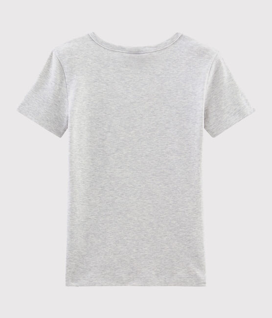 T-shirt girocollo iconica in cotone Donna grigio BELUGA CHINE