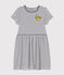 Abito Monsieur Madame in cotone bambina bianco MARSHMALLOW/blu SMOKING