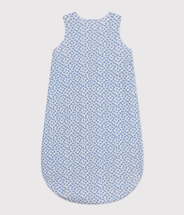 Sacco nanna neonato a fiori in cotone TOG 2 bianco/blu