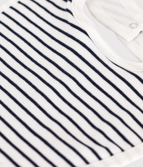 Bavaglino neonato bianco MARSHMALLOW/blu SMOKING