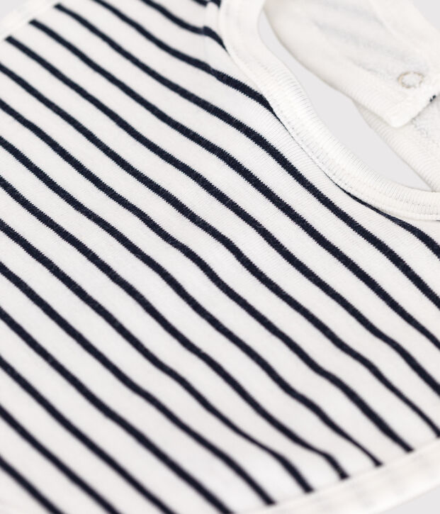 Bavaglino neonato bianco/blu