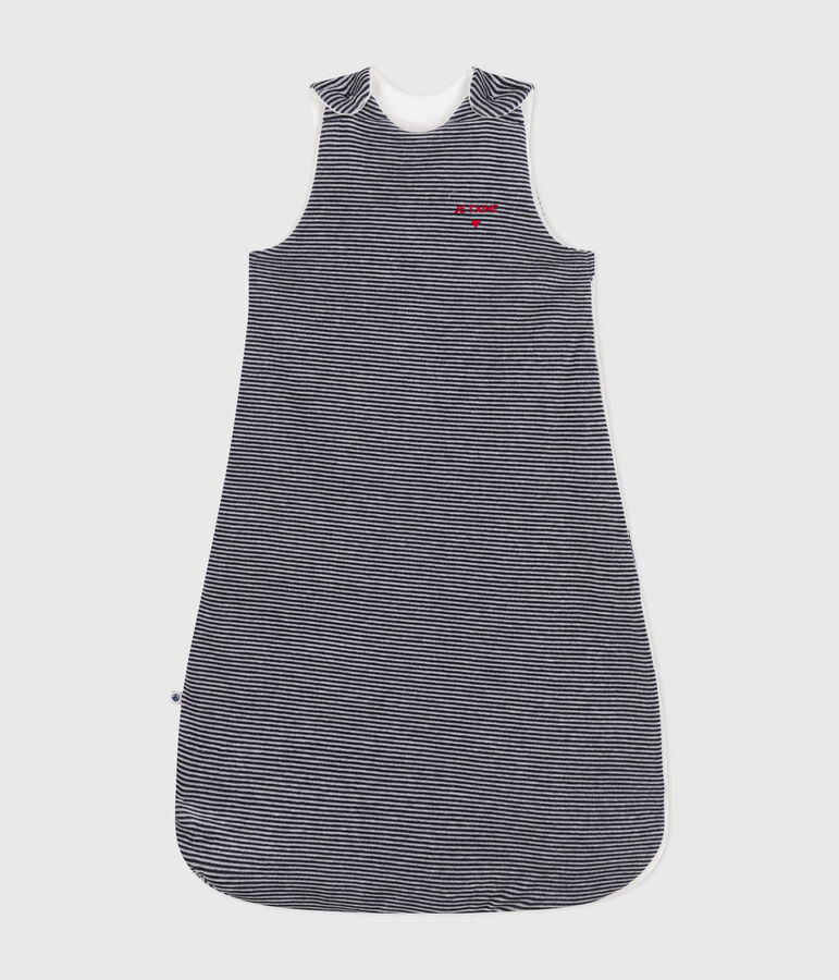 Sacco nanna in velluto neonato TOG 2,5 blu/bianco