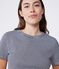 T-shirt L'ICONIQUE girocollo in cotone Donna blu SMOKING/bianco MARSHMALLOW