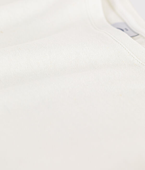 T-shirt "L'IDEAL" in cotone/lino Donna bianco ECUME