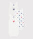 Set da 3 body senza maniche in cotone con cuori a righe neonato