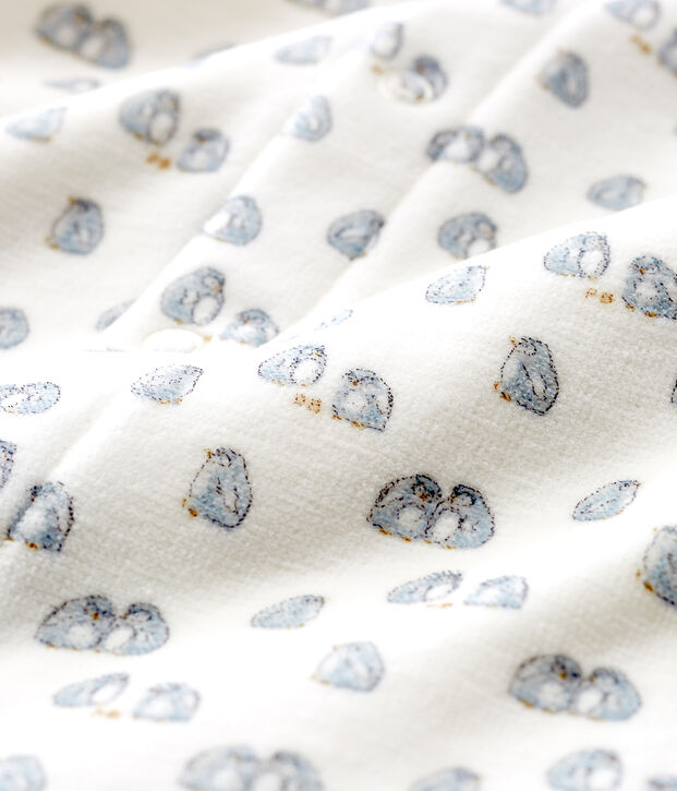 Bodyjama beb&egrave; maschio in ciniglia bianco/multicolore