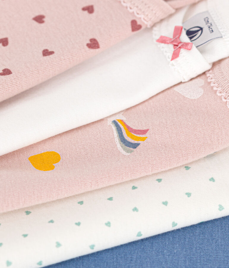 Confezione da 5 body beb&egrave; a maniche lunghe in cotone a stelle multicolore