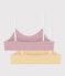 Set di brassi&egrave;re bambina in cotone a righe multicolore