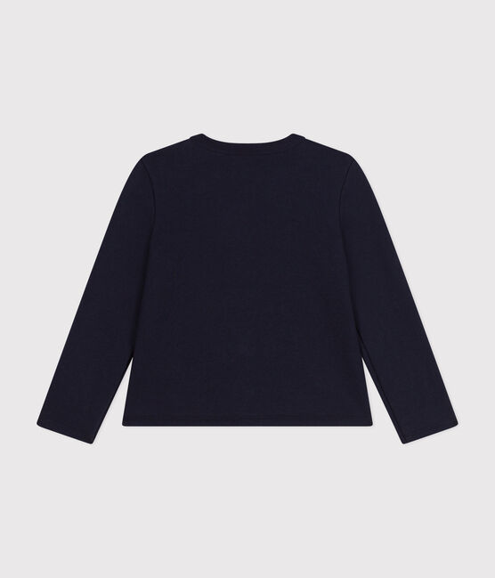 Cardigan in tessuto felpato bambina blu SMOKING