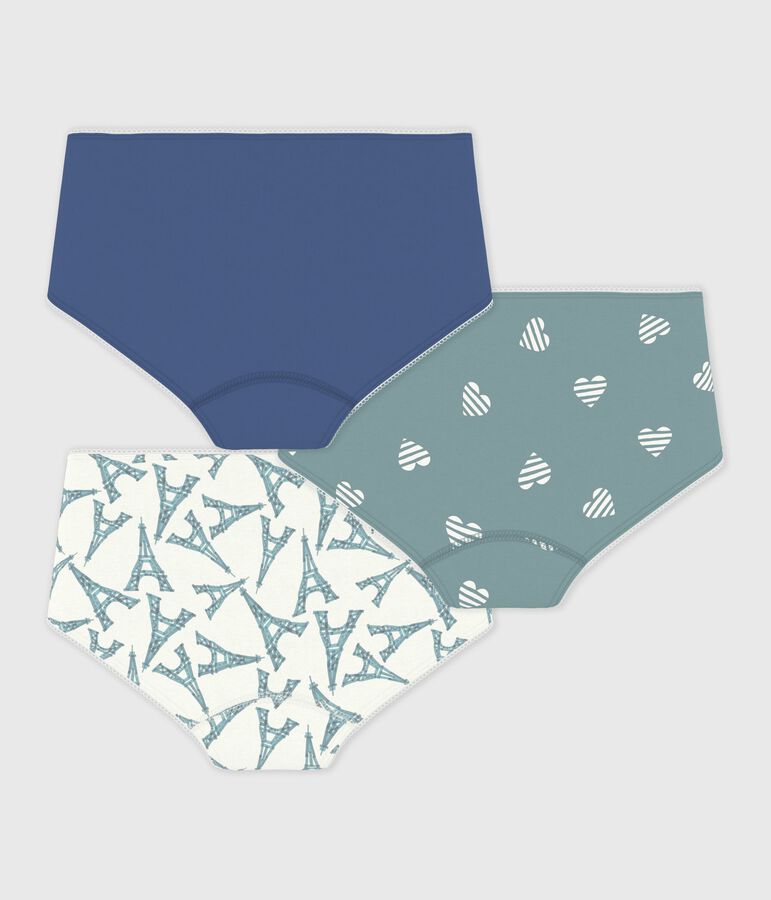Set di shorty in cotone con stampa bambina multicolore