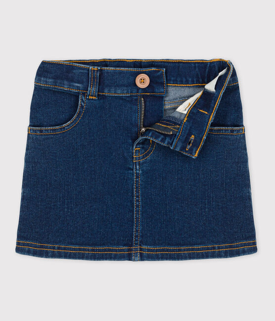 Gonna dritta in denim bambina blu DENIM BRUT