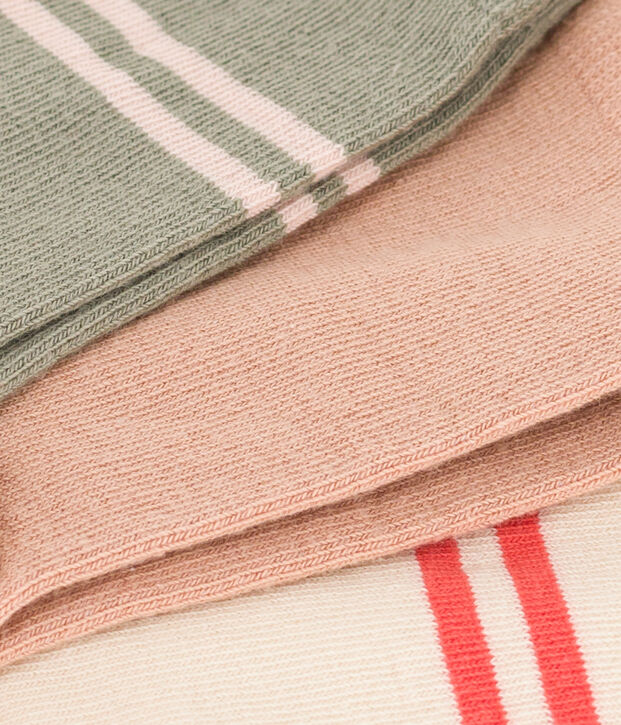 Confezione da 3 paia di calzini in jersey di cotone bambini multicolore