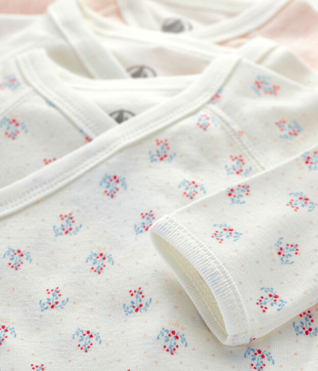 Trio di body nascita manica lunga beb&egrave; multicolore