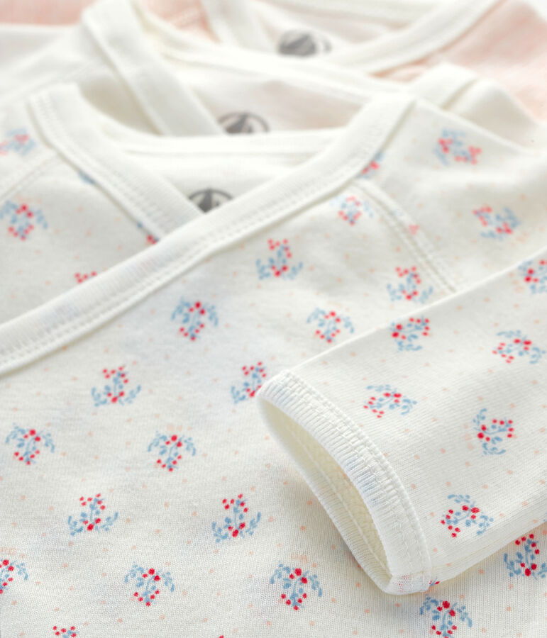 Trio di body nascita manica lunga beb&egrave; multicolore