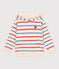 Felpa con cappuccio bambino unisex in cotone a righe bianco AVALANCHE/ MULTICO