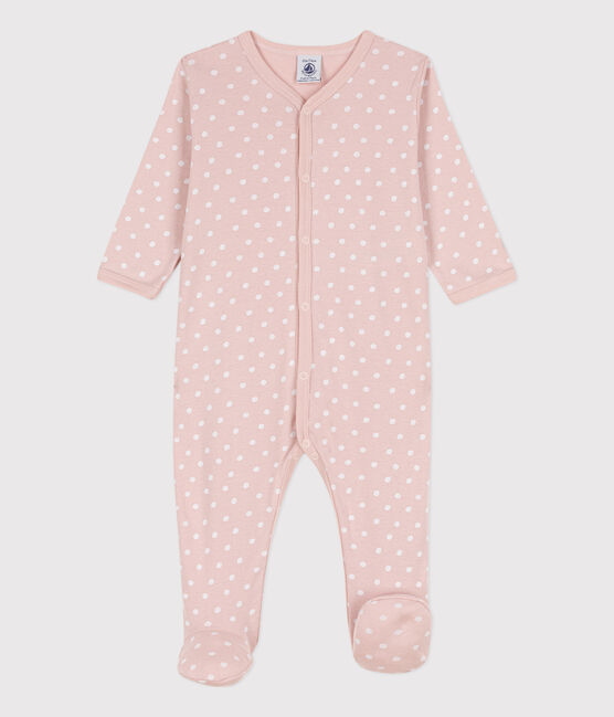 Tutina pigiama a pois in cotone SALINE/ MARSHMALLOW
