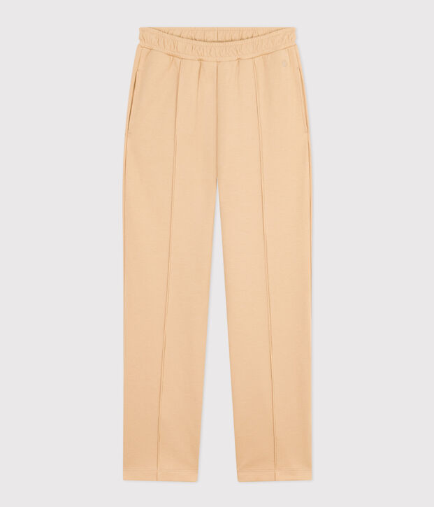 Pantaloni in cotone donna beige