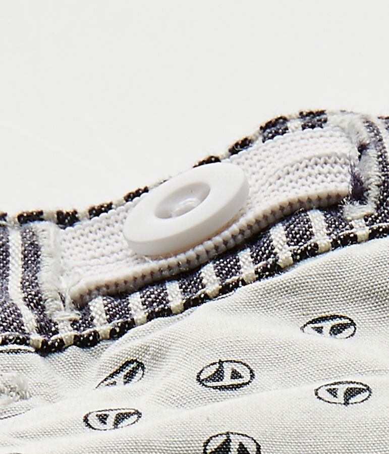 Pantaloni per beb&egrave; maschio a righe blu SMOKING/bianco MARSHMALLOW