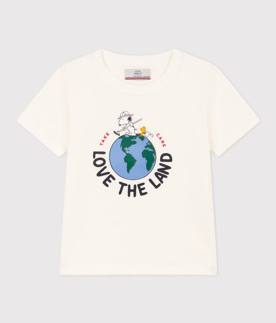 T-shirt bambino unisex a maniche corte in cotone bianco MARSHMALLOW