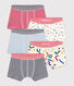 Confezione da 5 boxer skateboard in cotone bambino