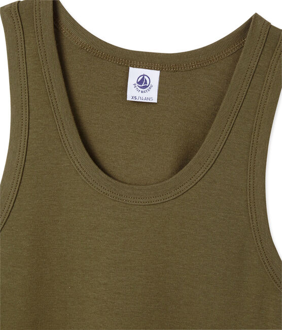 Canotta donna in costina originale 1x1 verde LITOP