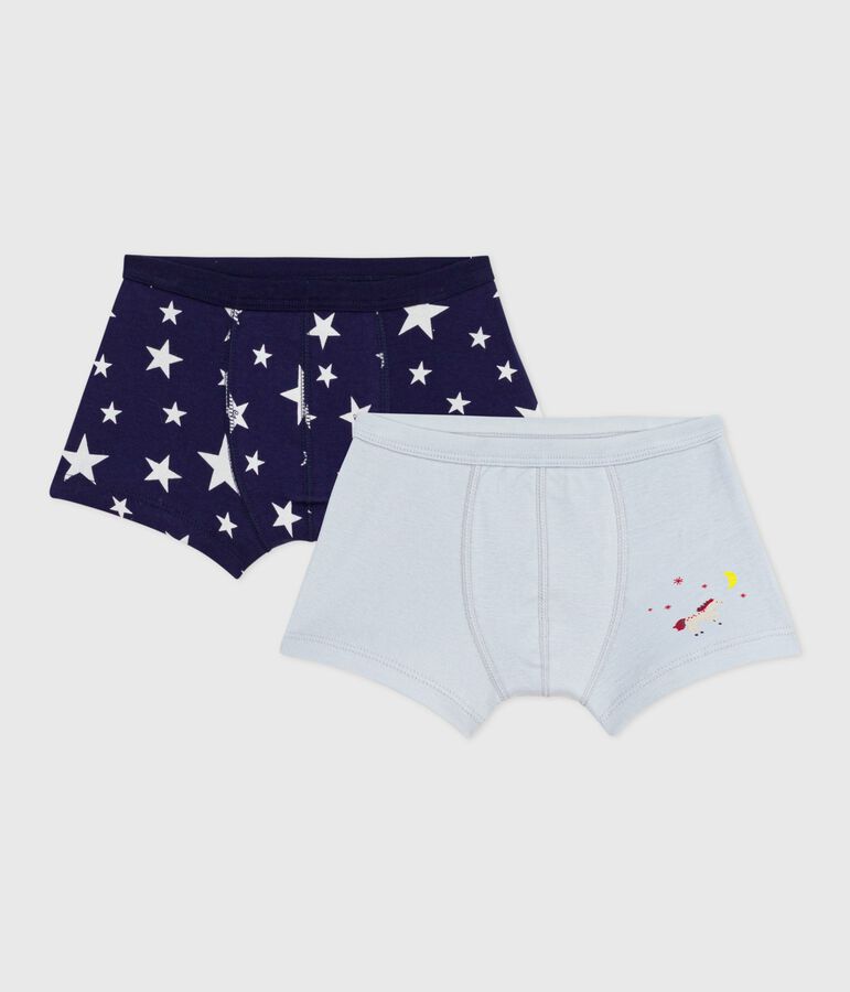 Set di boxer in cotone con stampa di stelle in vita bambino multicolore