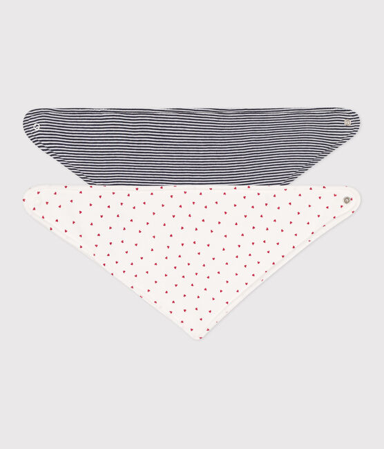 2 bavaglini a bandana in cotone neonato variante 1