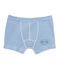 Boxer per bambino millerighe blu ALASKA/bianco ECUME