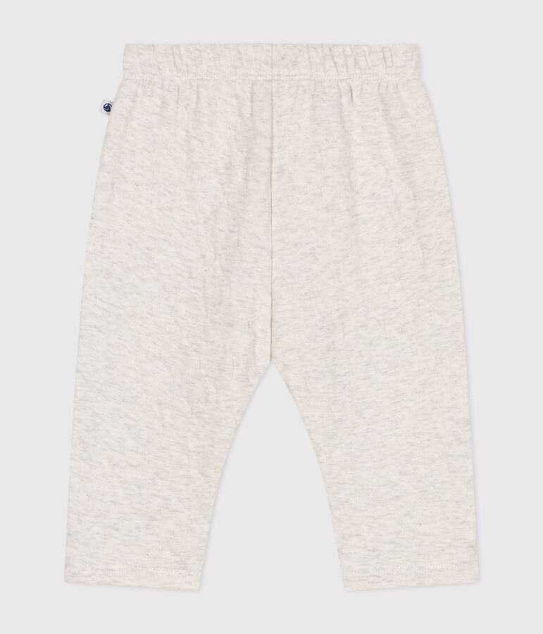 Pantaloni in tubique trapuntato neonato beige MONTELIMAR CHINE