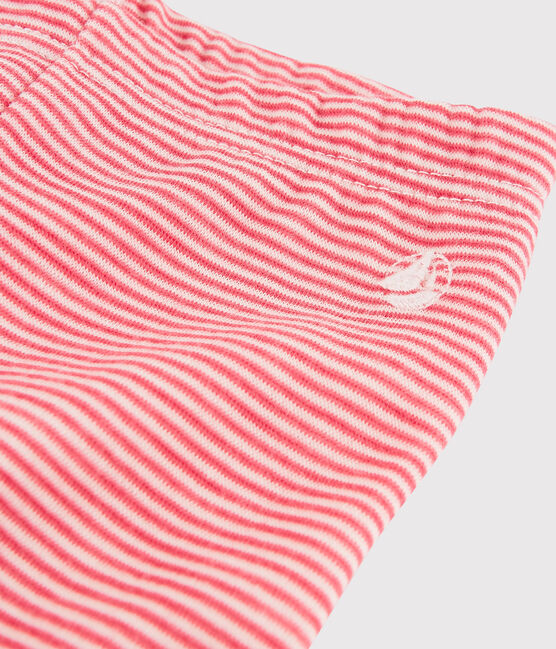 Leggins millerighe bebè femmina rosa POPPY/bianco MARSHMALLOW