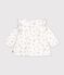 Blusa a maniche lunghe in cotone con stampa a fiori neonata ecru/multicolore