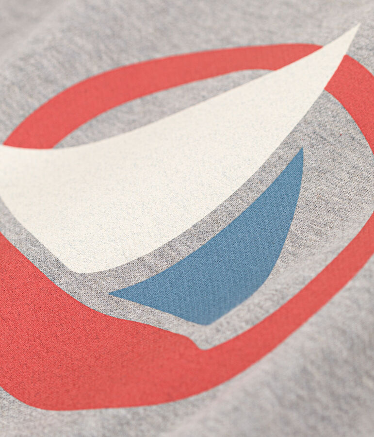 Felpa in molleton bambino grigio