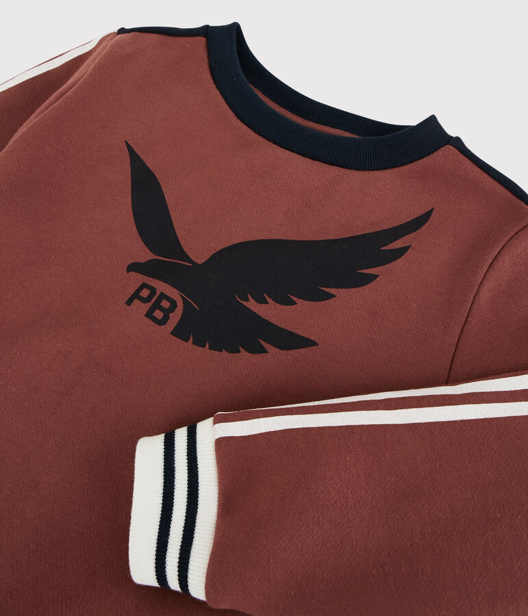 Felpa in molleton bambino arancione