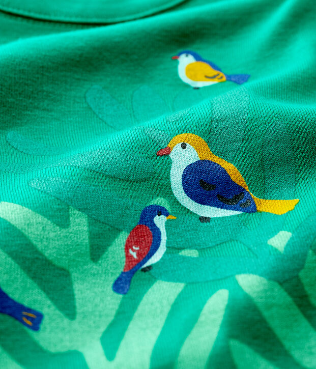 T-shirt maniche corte in cotone beb&egrave; maschio verde
