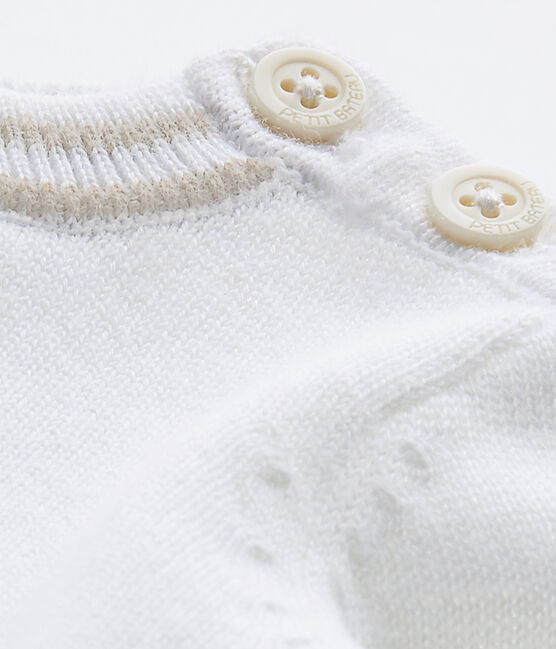 Pull bebé bambino in tricot bianco MARSHMALLOW