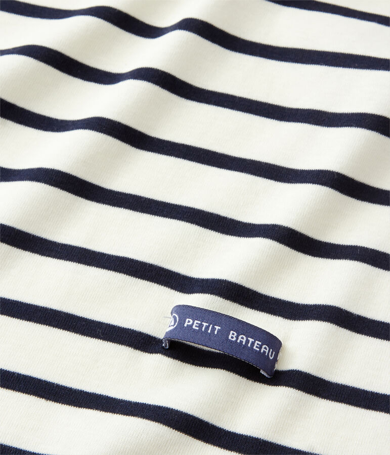 Sciarpa donna a righe mariniere beige COQUILLE/blu SMOKING