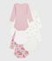 Set di body a maniche lunghe in cotone con stampa a fiori neonato variante 1
